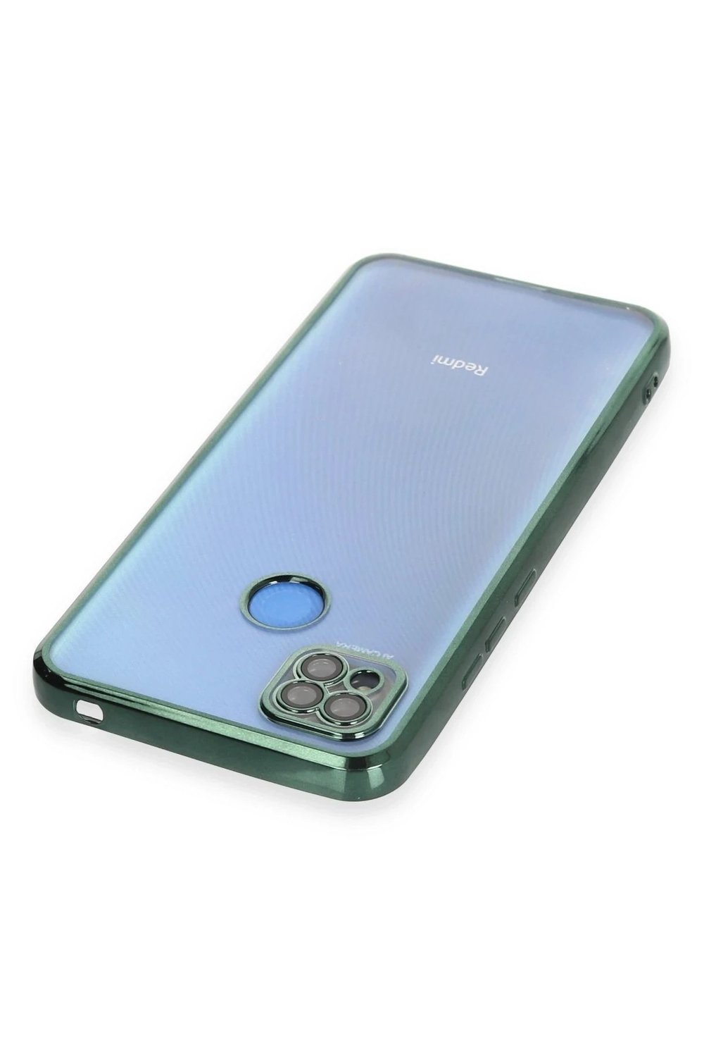 Mey İthalat®   Redmi 9C Kılıf  Lensli Silikon - Yeşil