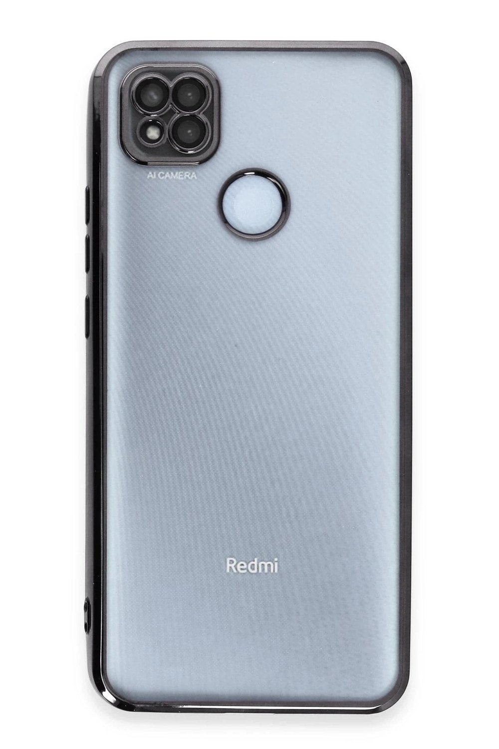 Mey İthalat®   Redmi 9C Kılıf  Lensli Silikon - Siyah