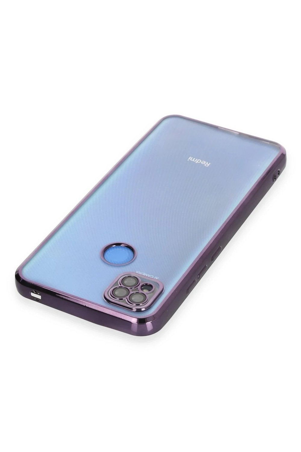 Mey İthalat®   Redmi 9C Kılıf  Lensli Silikon - Mor