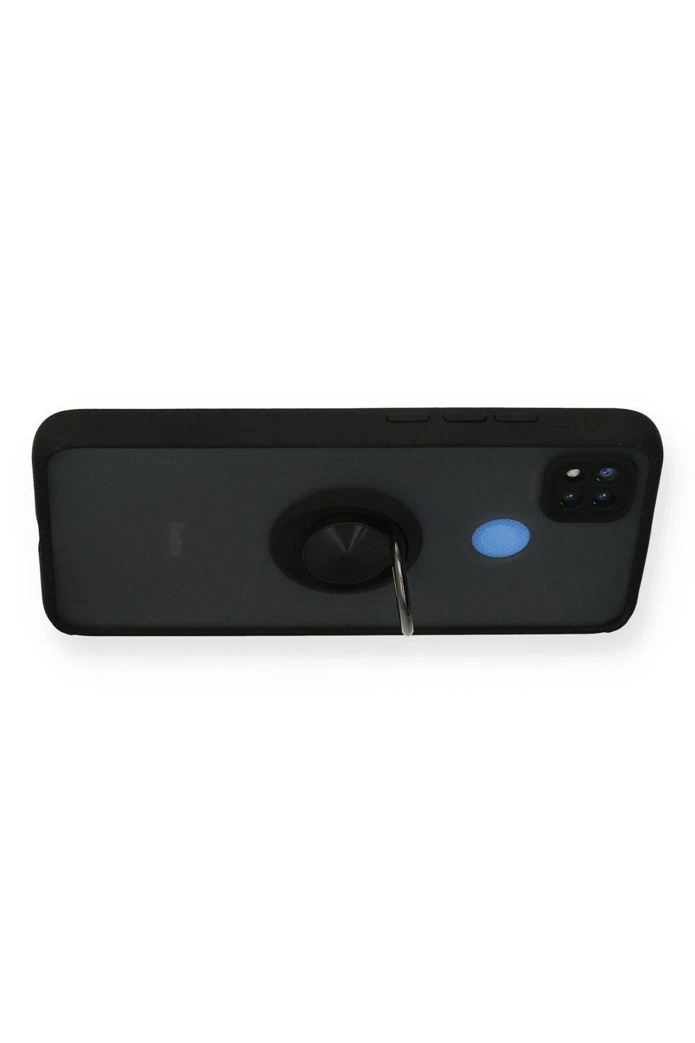 Mey İthalat®   Redmi 9C Kılıf Montreal Yüzüklü Silikon Kapak - Siyah