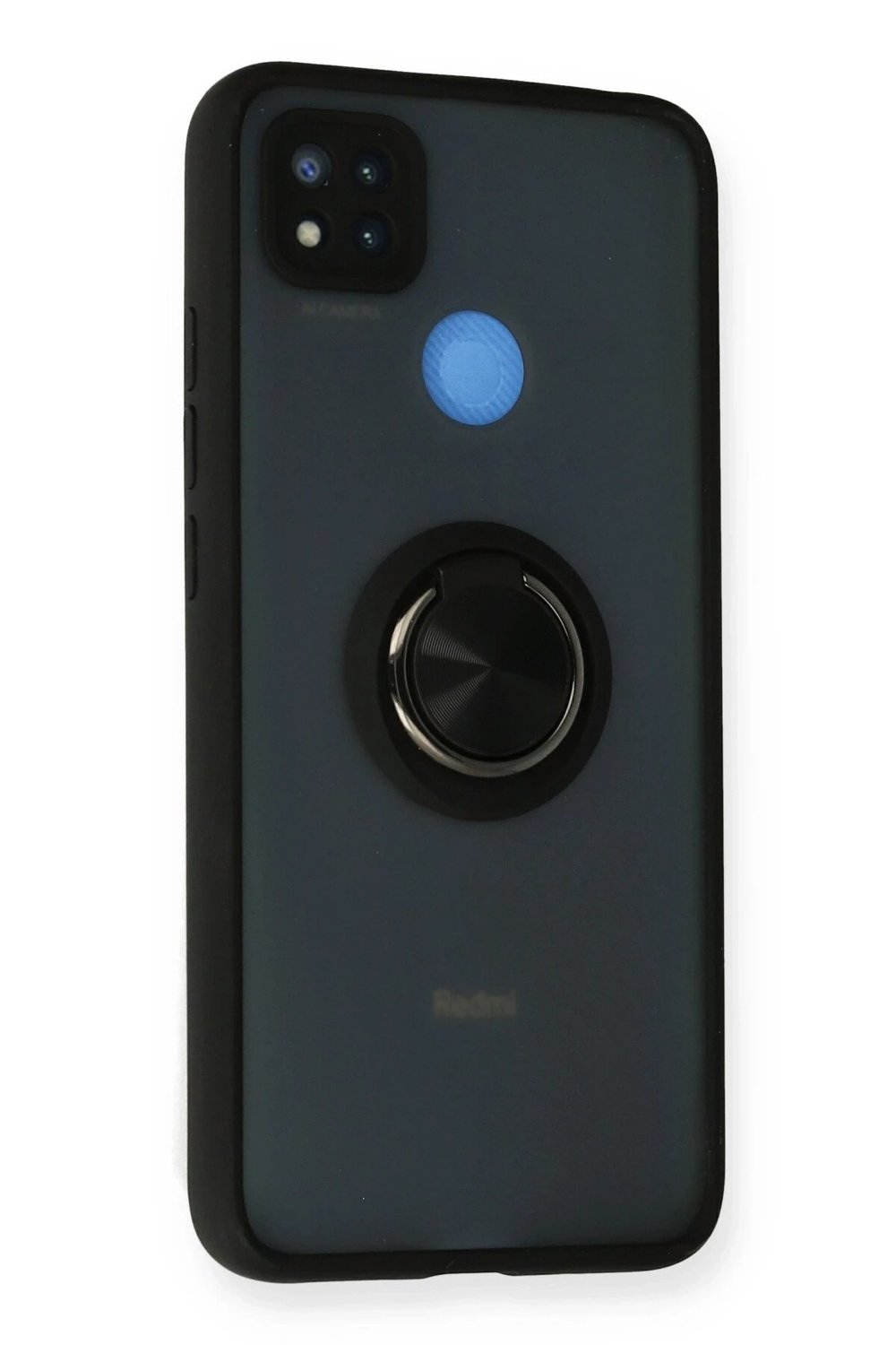 Mey İthalat®   Redmi 9C Kılıf Montreal Yüzüklü Silikon Kapak - Siyah