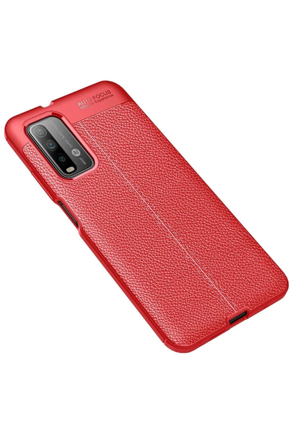 Mey İthalat®   Redmi 9T Kılıf Auto Focus Kapak - Kırmızı