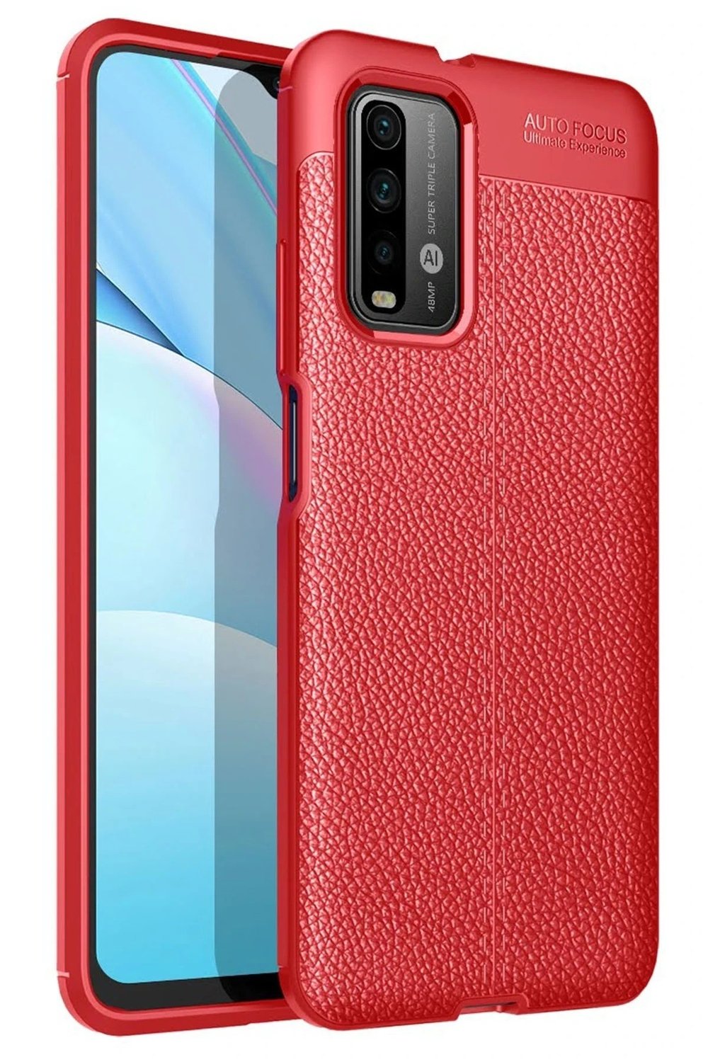 Mey İthalat®   Redmi 9T Kılıf Auto Focus Kapak - Kırmızı