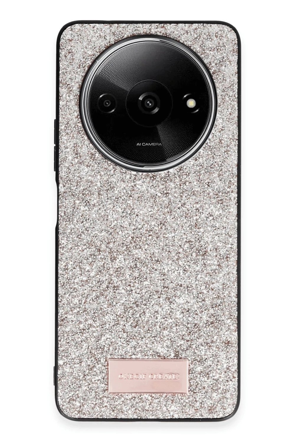 Mey İthalat®   Redmi A3 4G Bright Simli Kapak - Gold