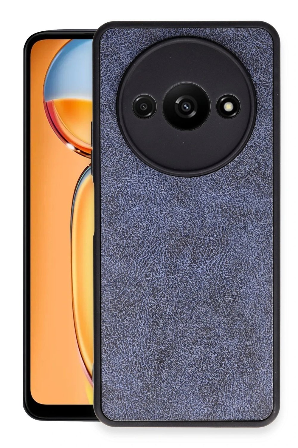 Mey İthalat®   Redmi A3 4G Kılıf Aras Deri Kapak - Lacivert