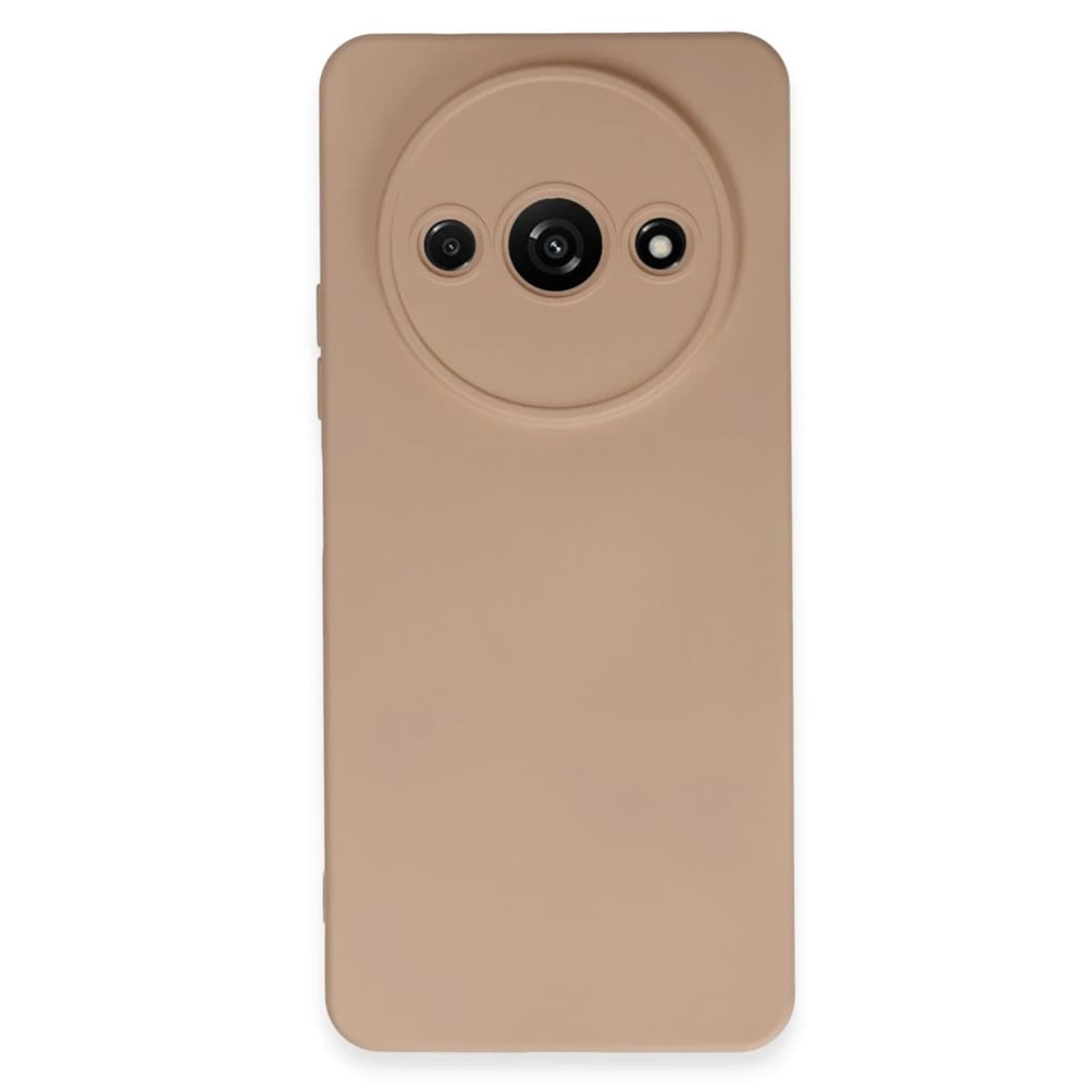 Mey İthalat®   Redmi A3 4G Kılıf Nano içi Kadife Silikon - Pudra
