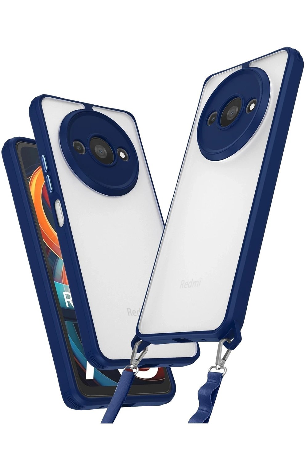 Mey İthalat®   Redmi A3 4G Kılıf Penta Silikon Kılıf - Lacivert