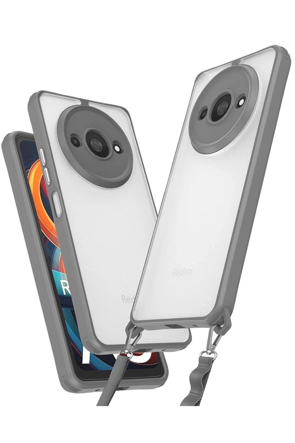 Mey İthalat®   Redmi A3 4G Kılıf Penta Silikon Kılıf - Titan Gri
