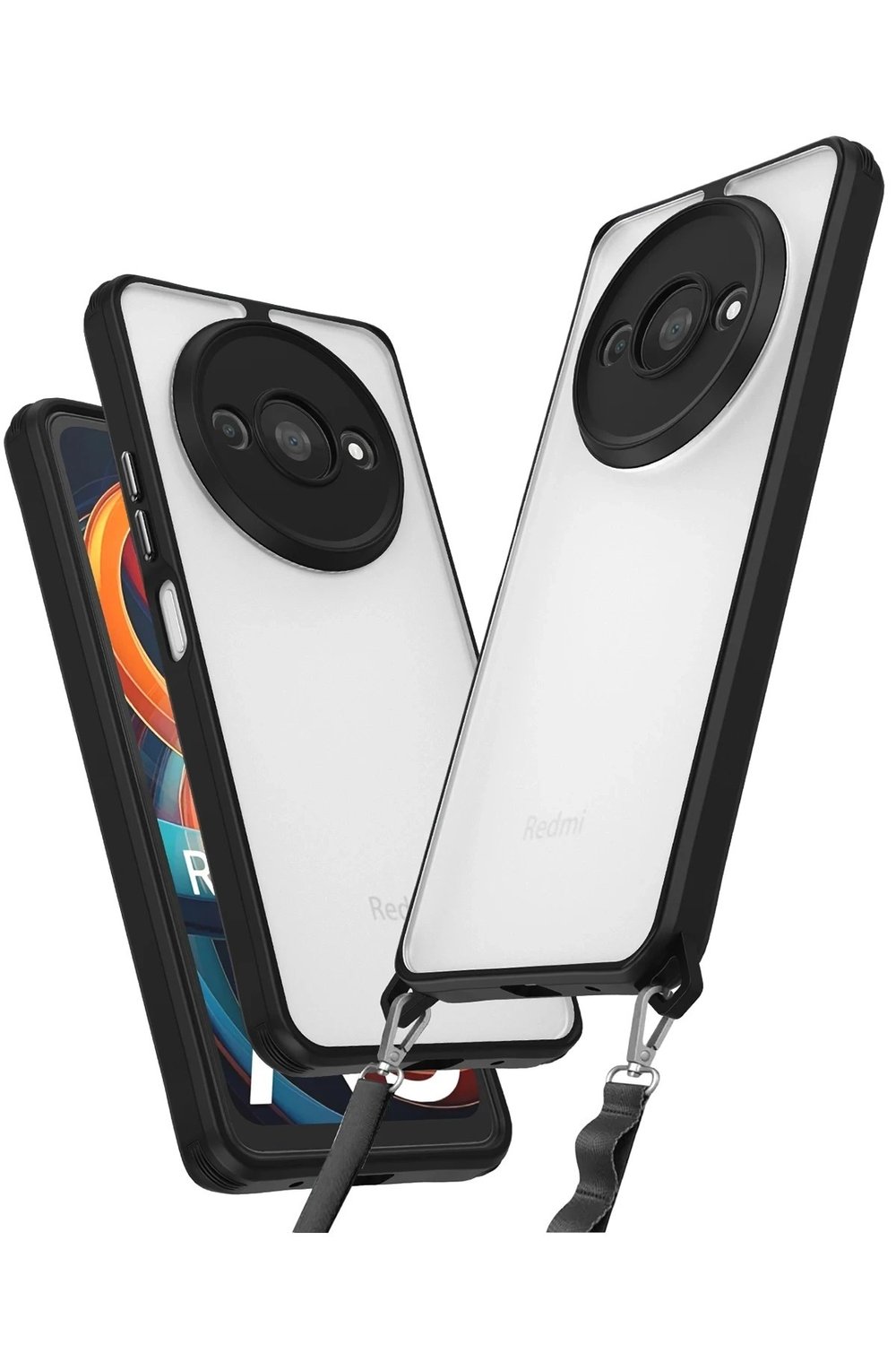 Mey İthalat®   Redmi A3 4G Kılıf Penta Silikon Kılıf - Siyah