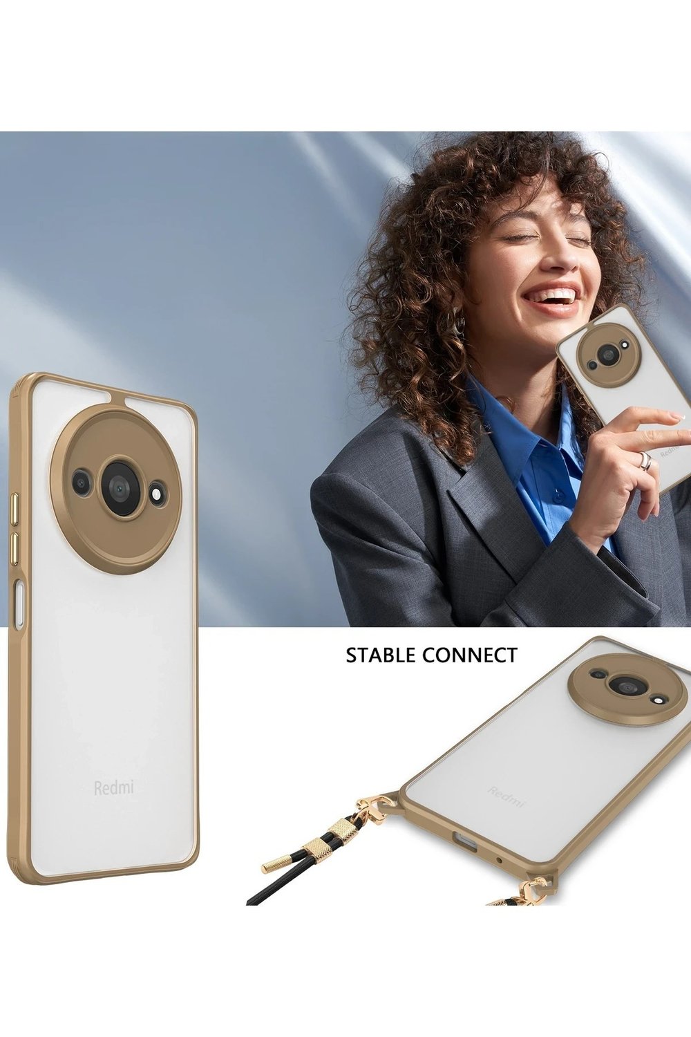 Mey İthalat®   Redmi A3 4G Kılıf Penta Silikon Kılıf - Titan Gri