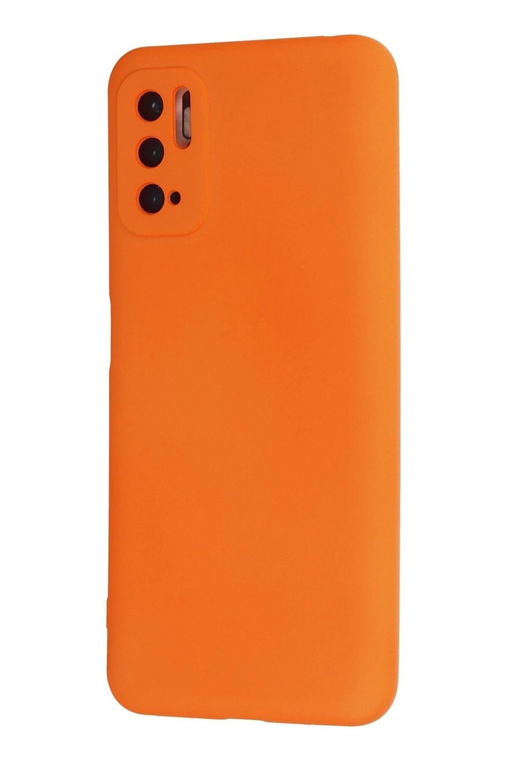 Mey İthalat®   Redmi Note 10 5G Kılıf Nano içi Kadife Silikon - Turuncu