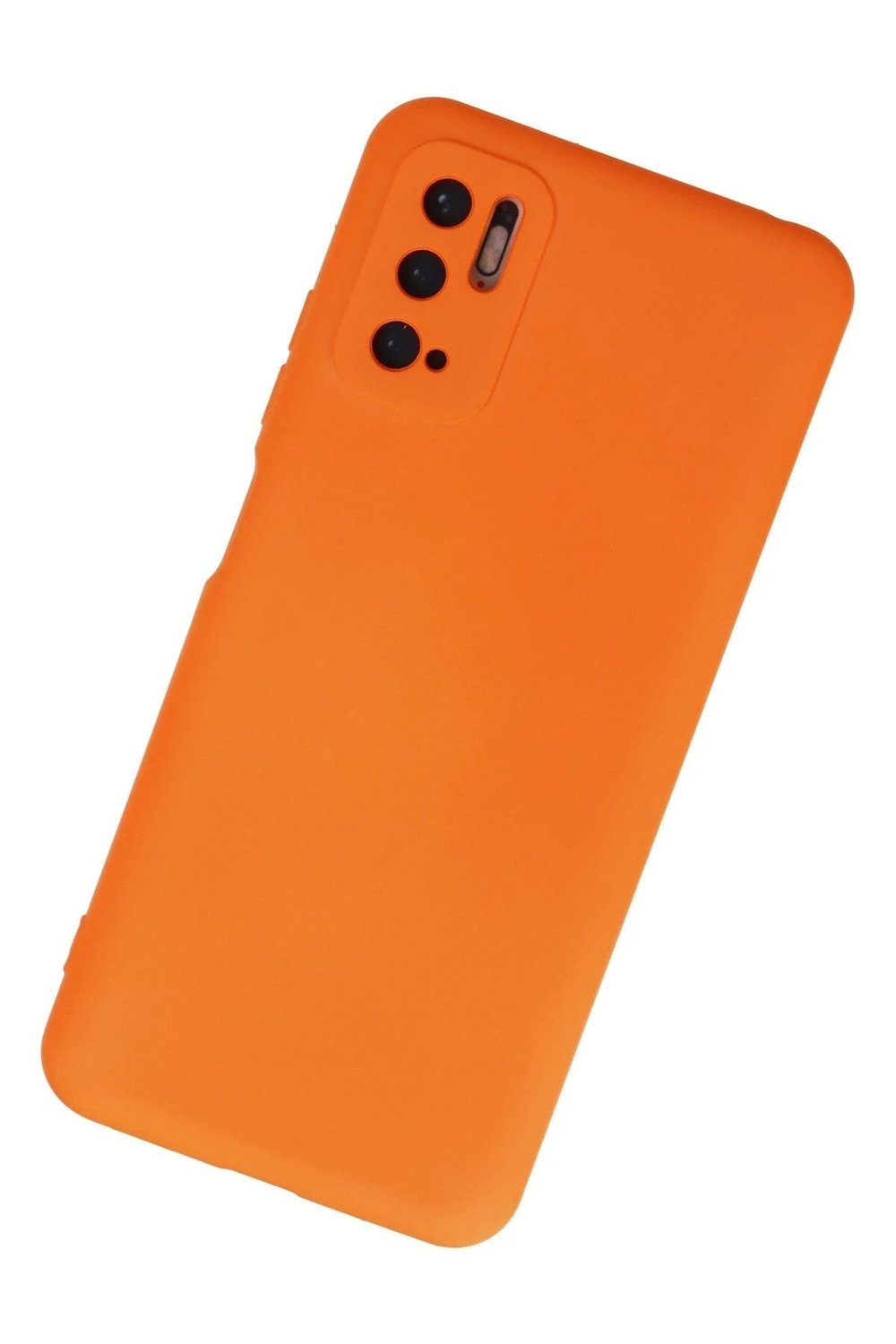 Mey İthalat®   Redmi Note 10 5G Kılıf Nano içi Kadife Silikon - Turuncu
