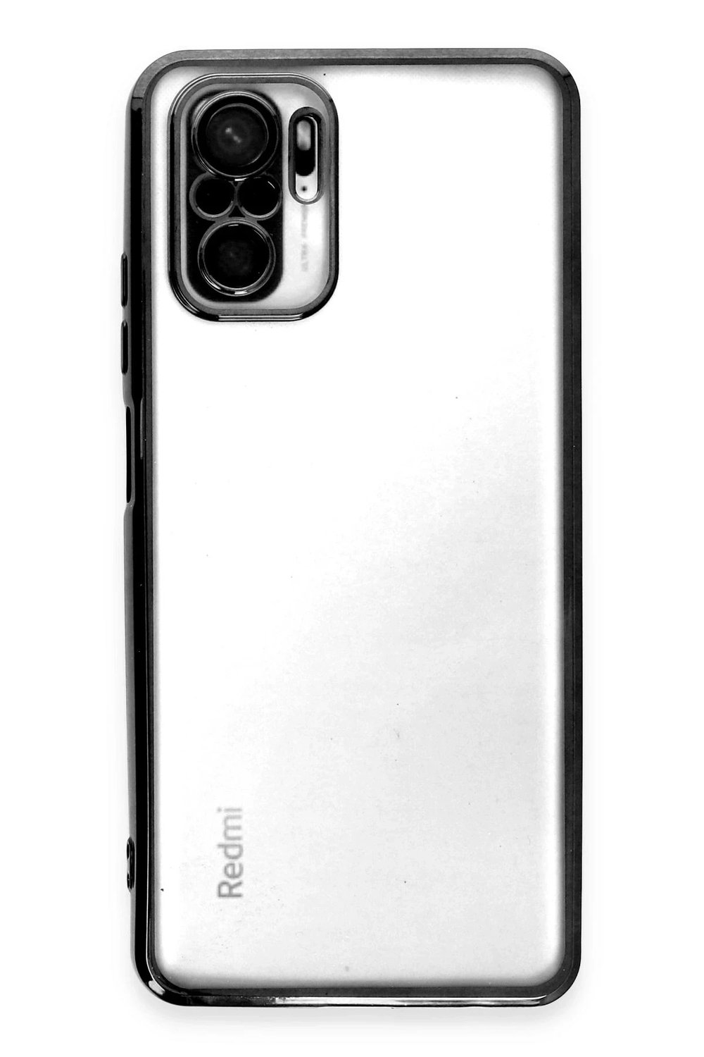 Mey İthalat®   Redmi Note 10 Kılıf  Lensli Silikon - Siyah