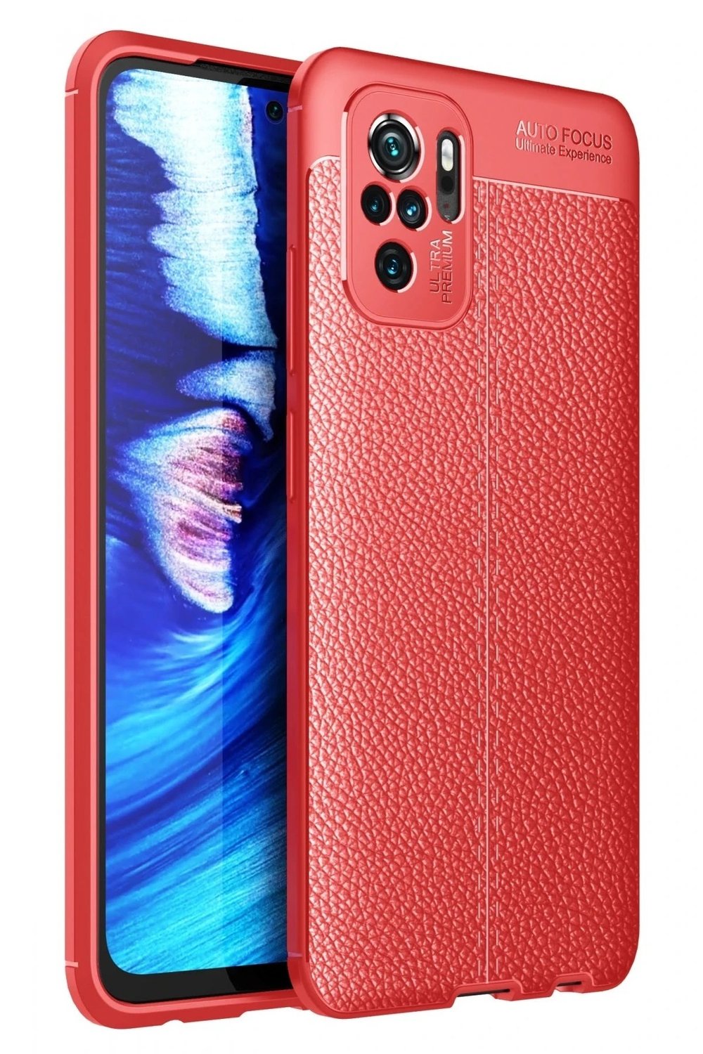 Mey İthalat®   Redmi Note 10 Kılıf Auto Focus Kapak - Kırmızı