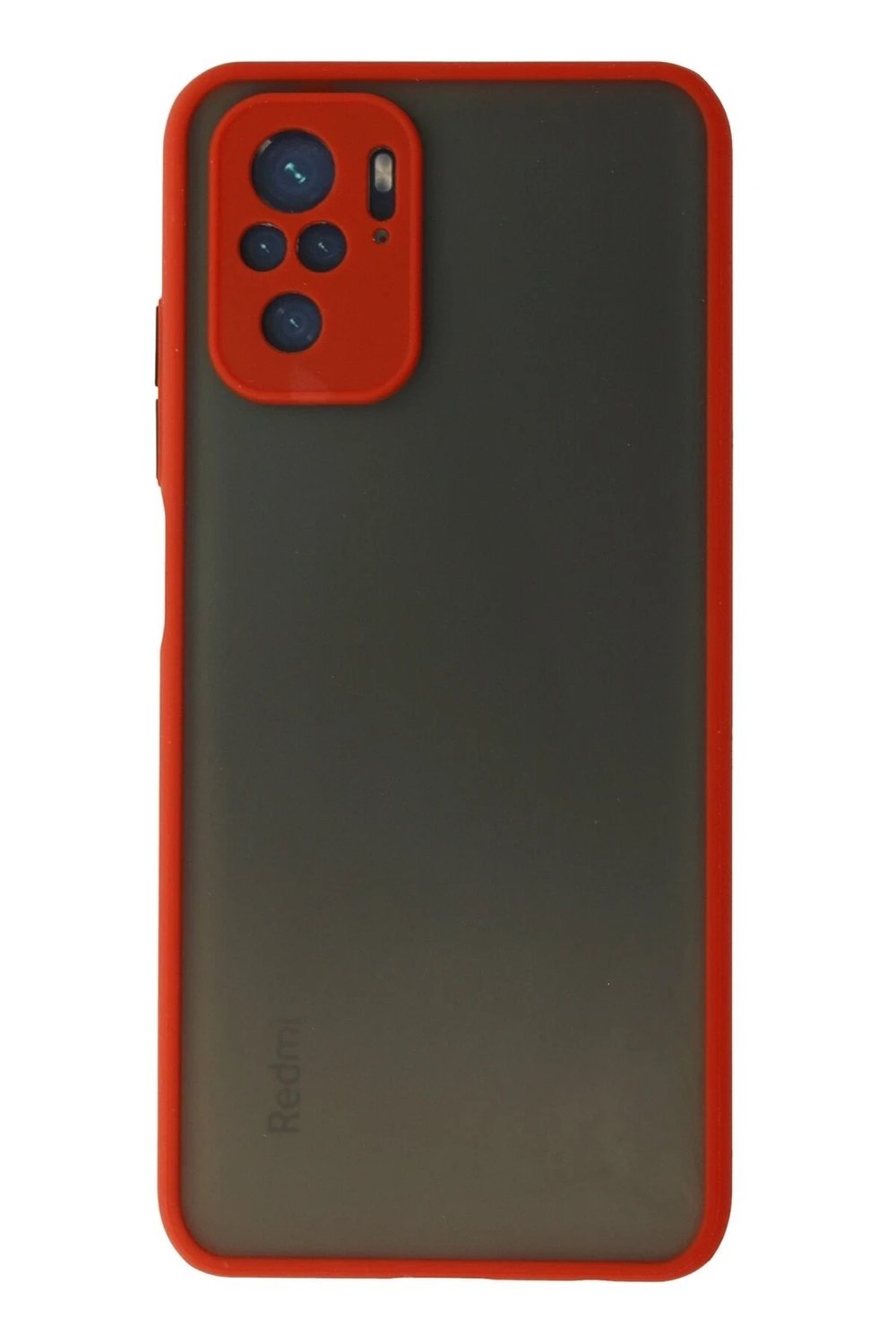 Mey İthalat®   Redmi Note 10 Kılıf Montreal Silikon Kapak - Kırmızı