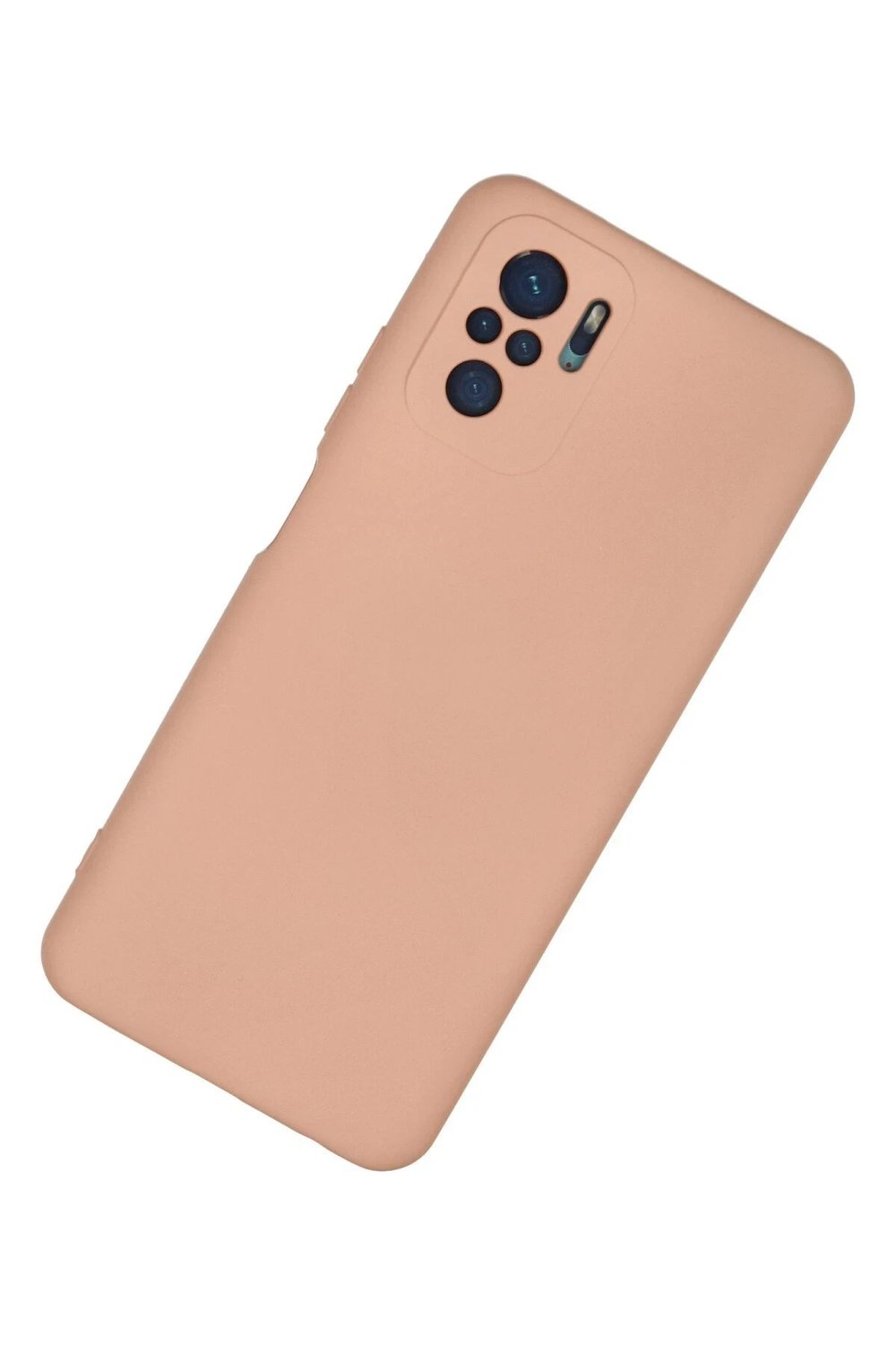 Mey İthalat®   Redmi Note 10 Kılıf Nano içi Kadife Silikon - Pudra