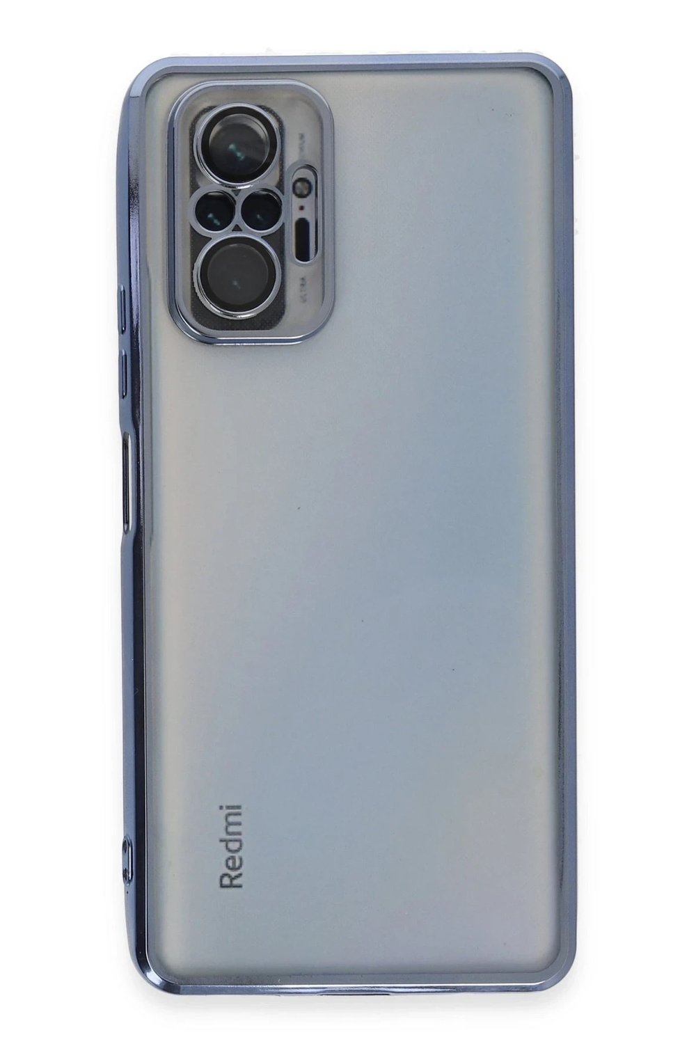 Mey İthalat®   Redmi Note 10 Pro Kılıf  Lensli Silikon - Açık Mavi