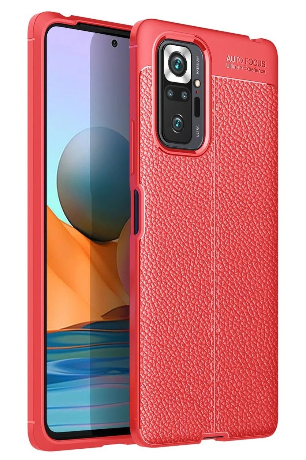 Mey İthalat®   Redmi Note 10 Pro Kılıf Auto Focus Kapak - Kırmızı