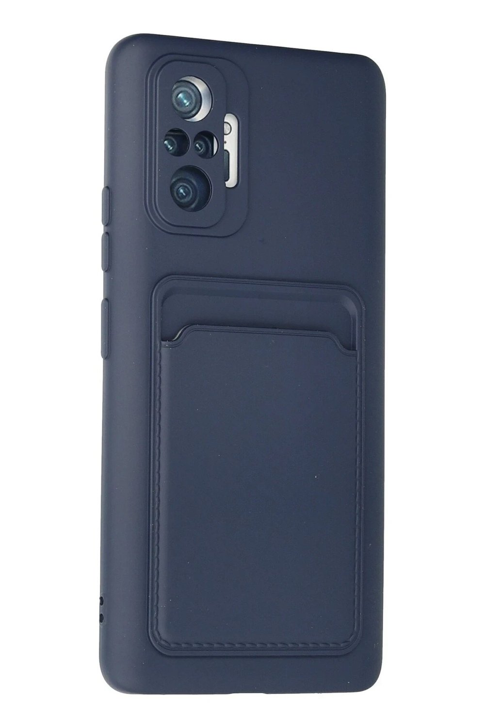 Mey İthalat®   Redmi Note 10 Pro Kılıf Kelvin Kartvizitli Silikon - Lacivert