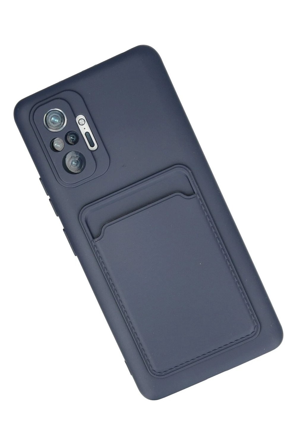 Mey İthalat®   Redmi Note 10 Pro Kılıf Kelvin Kartvizitli Silikon - Lacivert