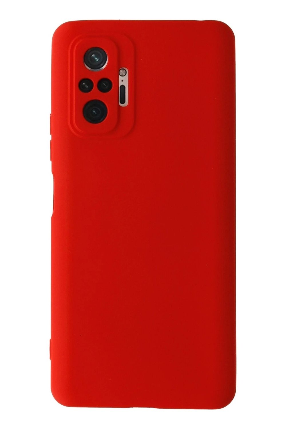 Mey İthalat®   Redmi Note 10 Pro Kılıf Nano içi Kadife Silikon - Kırmızı