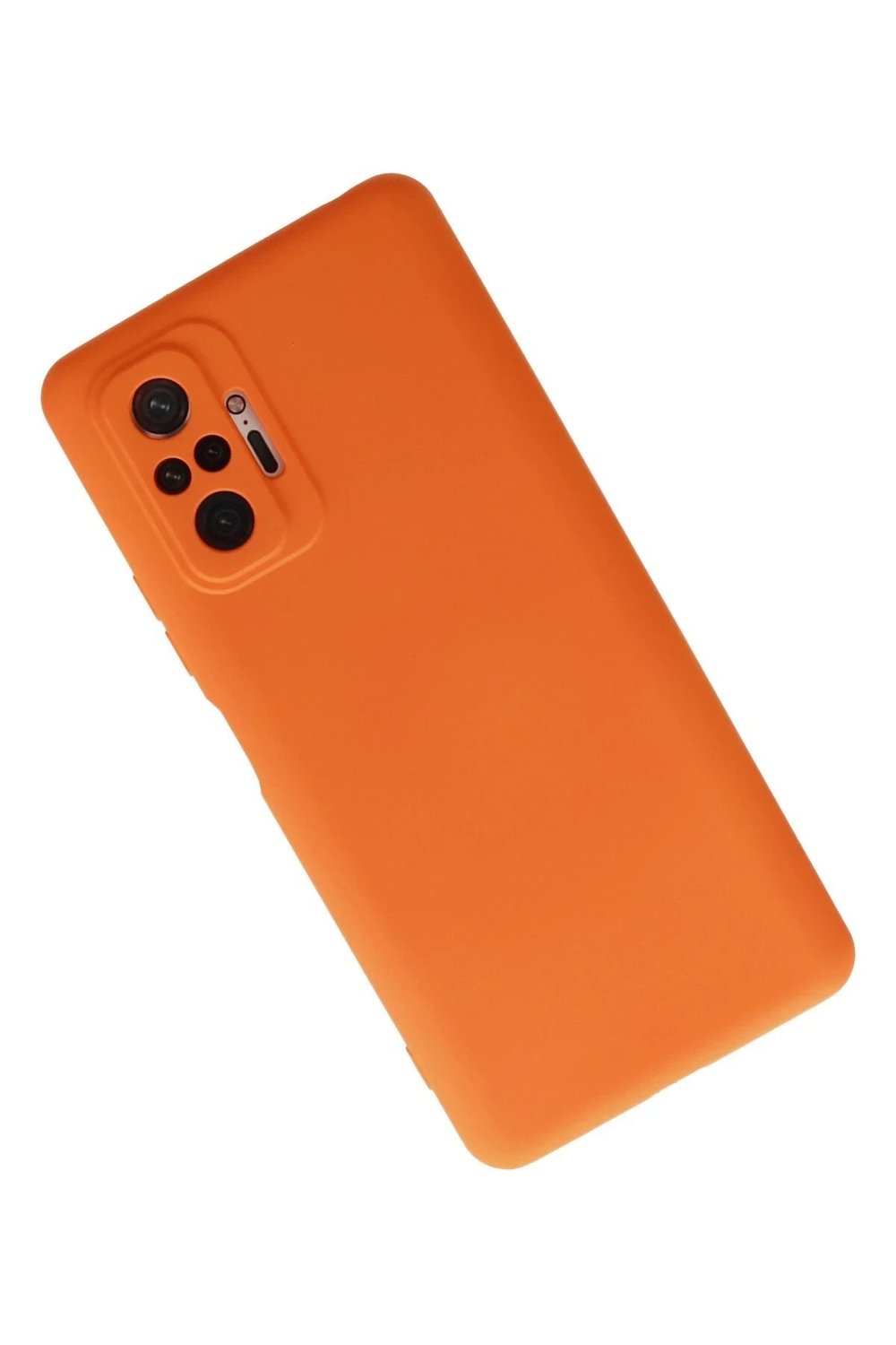 Mey İthalat®   Redmi Note 10 Pro Kılıf Nano içi Kadife Silikon - Turuncu