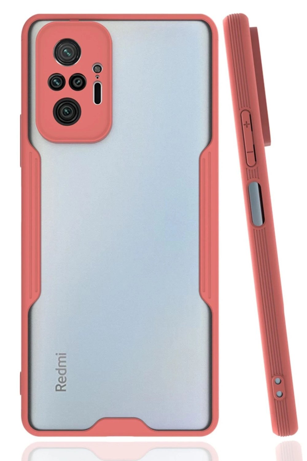 Mey İthalat®   Redmi Note 10 Pro Kılıf Platin Silikon - Pembe