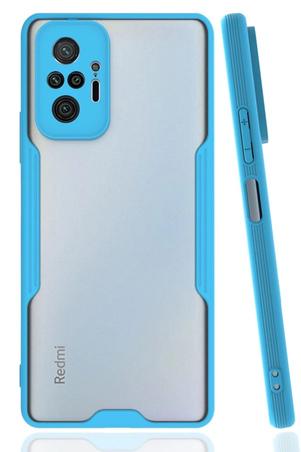 Mey İthalat®   Redmi Note 10 Pro Kılıf Platin Silikon - Mavi