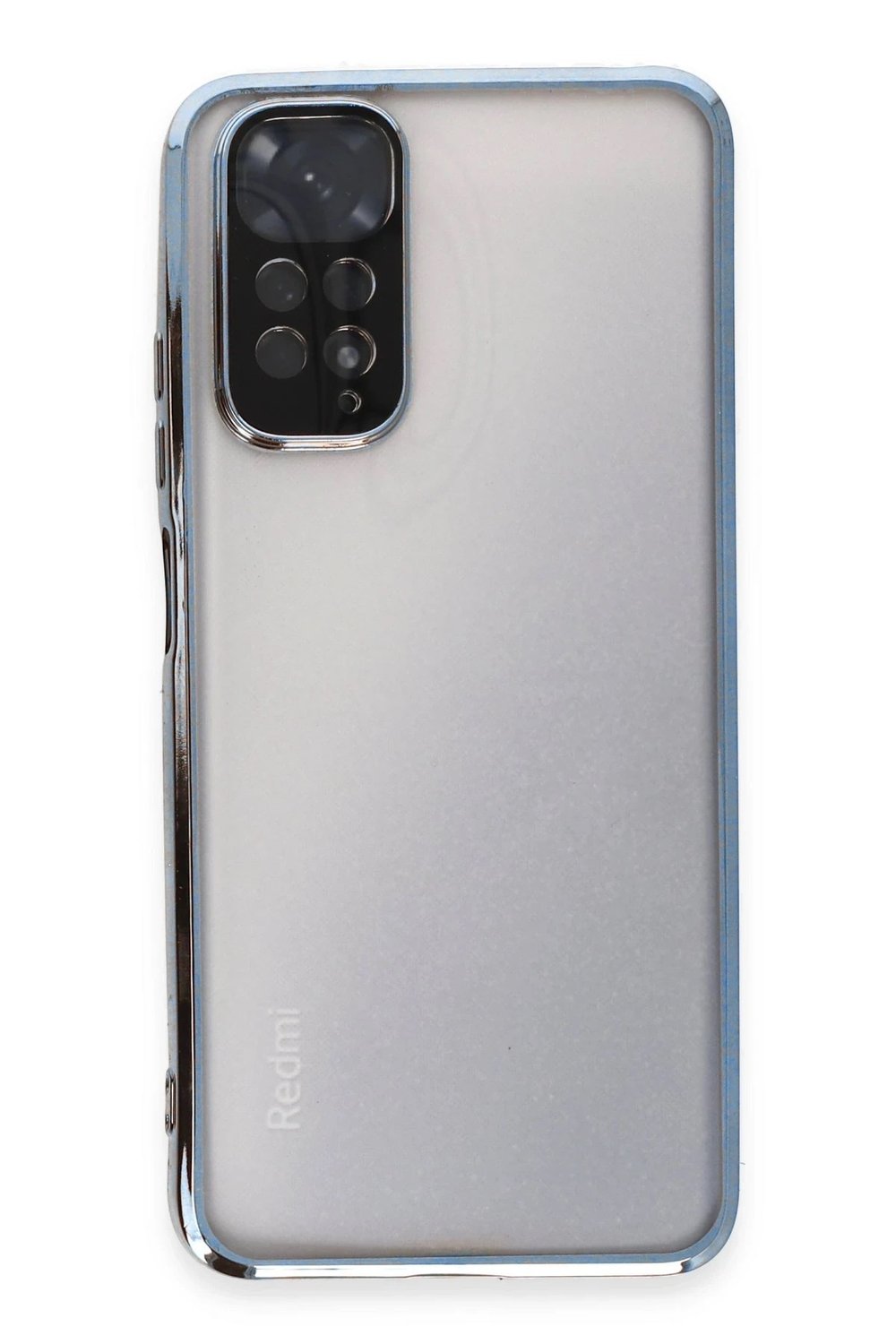 Mey İthalat®   Redmi Note 11 Kılıf  Lensli Silikon - Açık Mavi