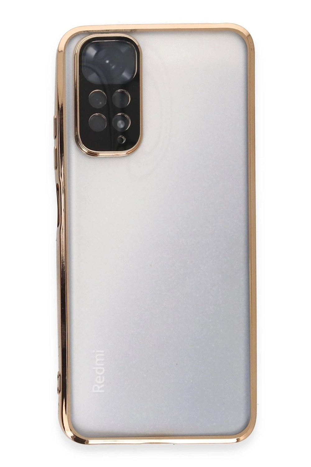 Mey İthalat®   Redmi Note 11 Kılıf  Lensli Silikon - Gold