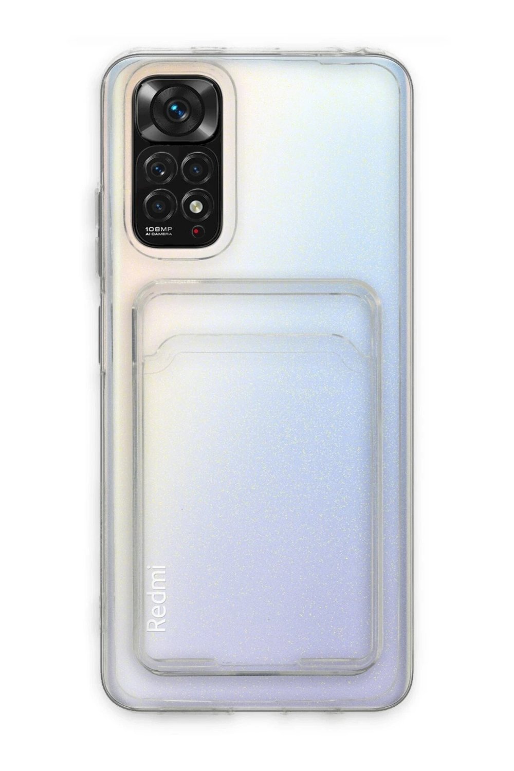 Mey İthalat®   Redmi Note 11 Kılıf Kart Şeffaf Silikon - Şeffaf