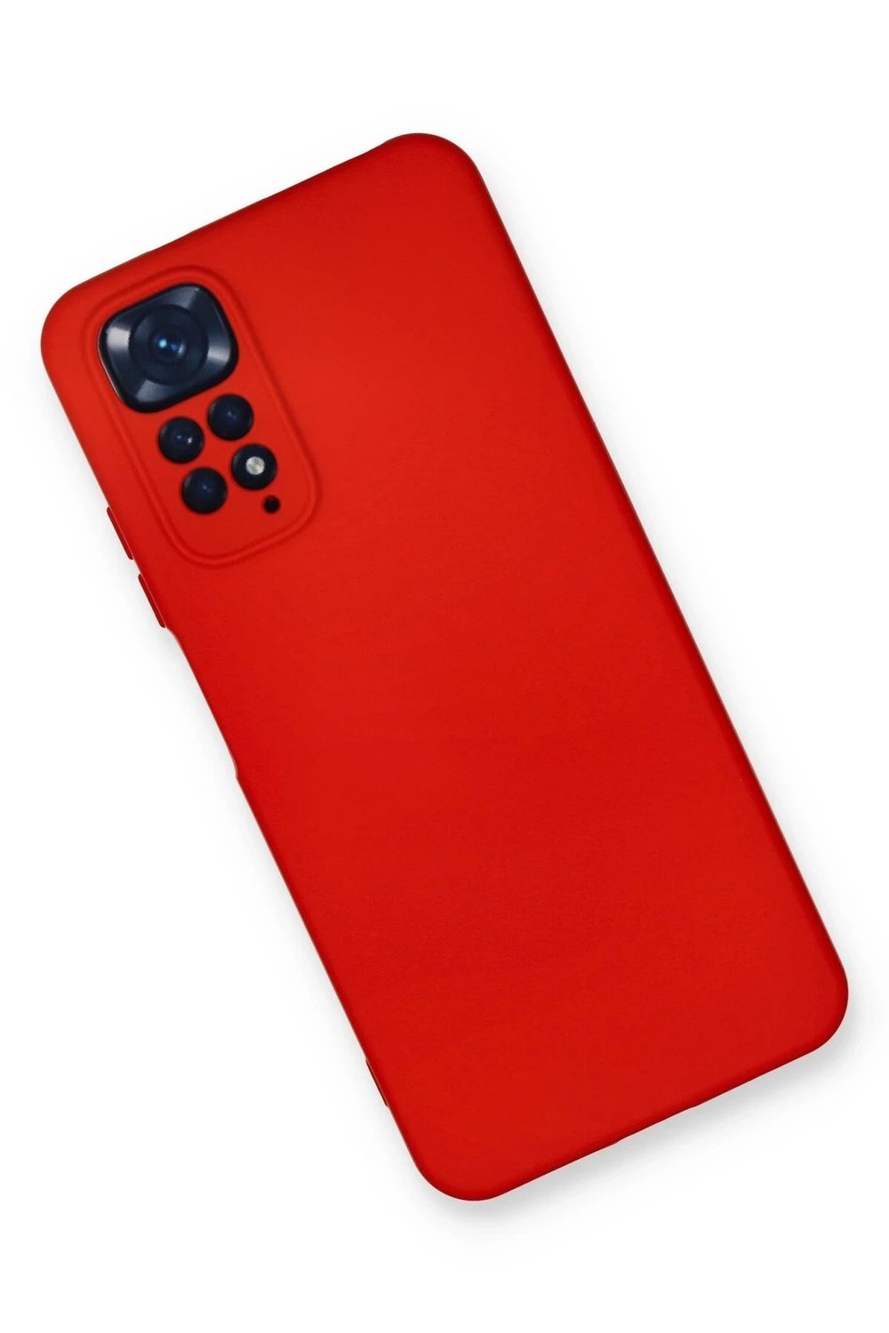 Mey İthalat®   Redmi Note 11 Kılıf Nano içi Kadife Silikon - Kırmızı