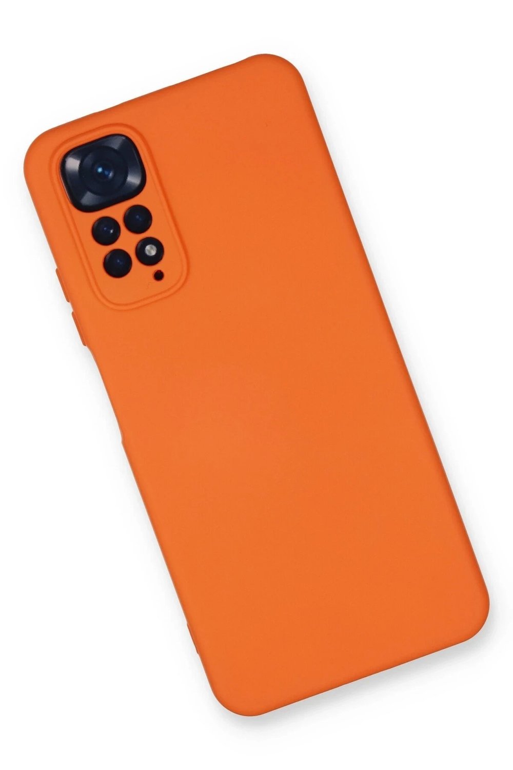 Mey İthalat®   Redmi Note 11 Kılıf Nano içi Kadife Silikon - Turuncu