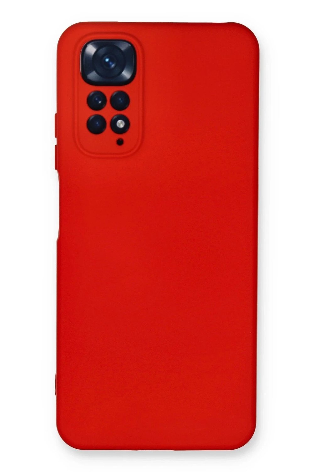 Mey İthalat®   Redmi Note 11 Kılıf Nano içi Kadife Silikon - Kırmızı
