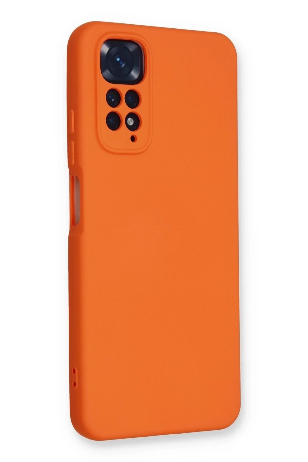 Mey İthalat®   Redmi Note 11 Kılıf Nano içi Kadife Silikon - Turuncu
