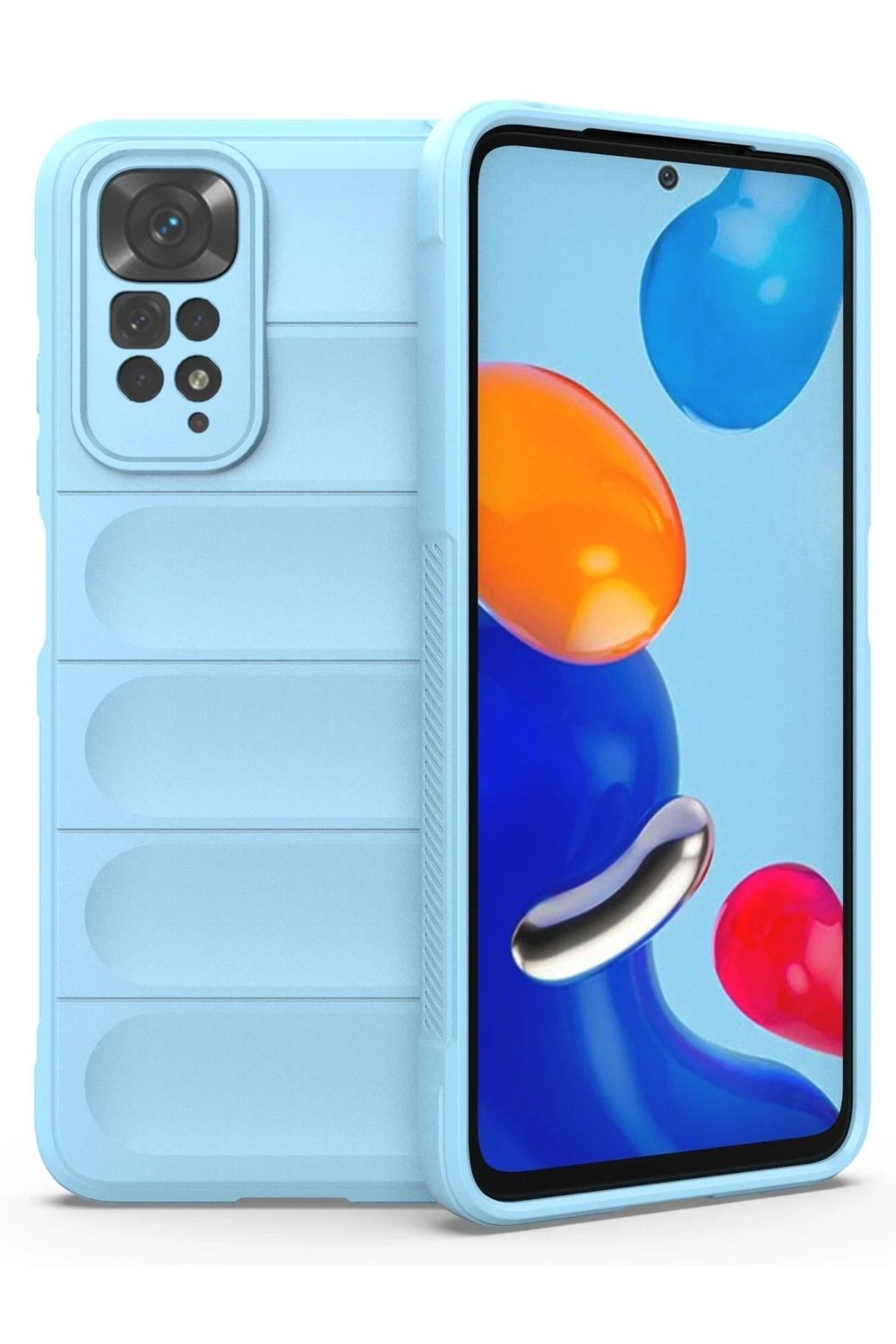 Mey İthalat®   Redmi Note 11 Kılıf Optimum Silikon - Sky Blue