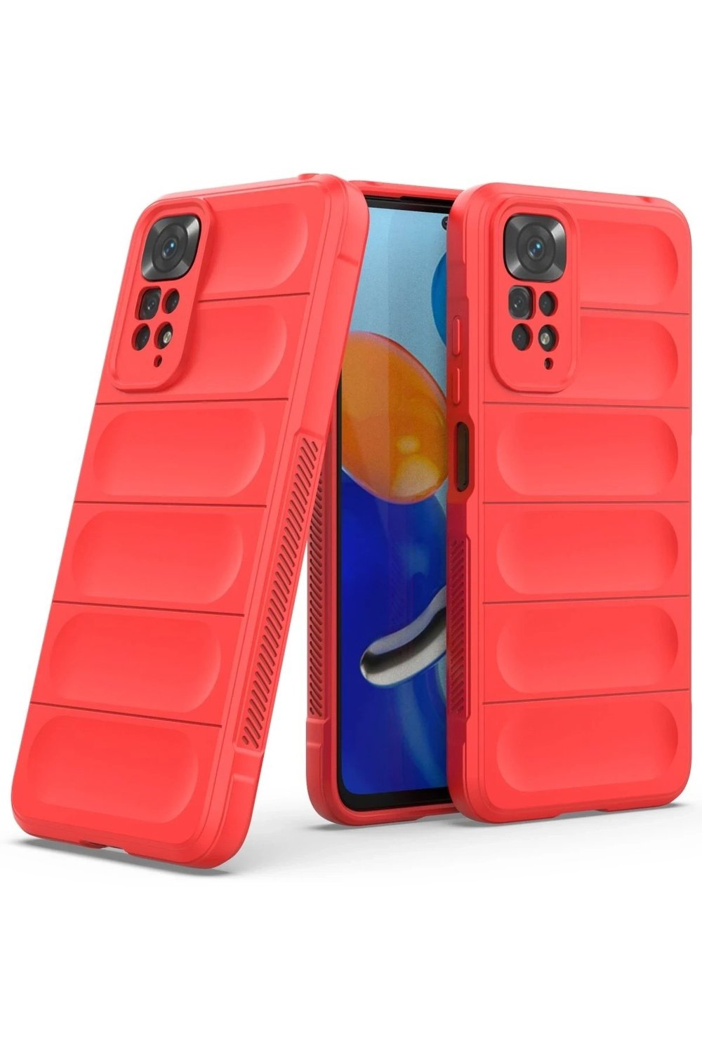 Mey İthalat®   Redmi Note 11 Kılıf Optimum Silikon - Kırmızı