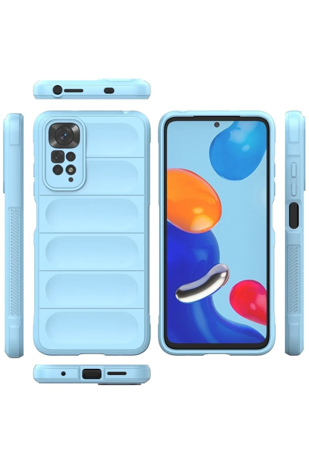 Mey İthalat®   Redmi Note 11 Kılıf Optimum Silikon - Sky Blue