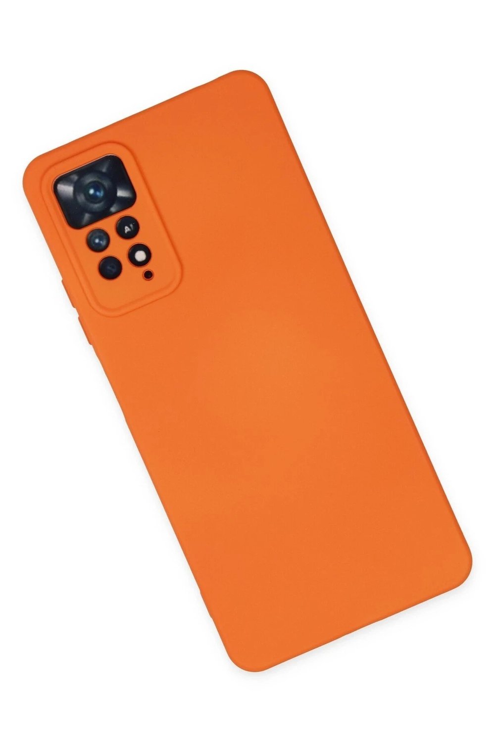 Mey İthalat®   Redmi Note 11 Pro Kılıf Nano içi Kadife Silikon - Turuncu