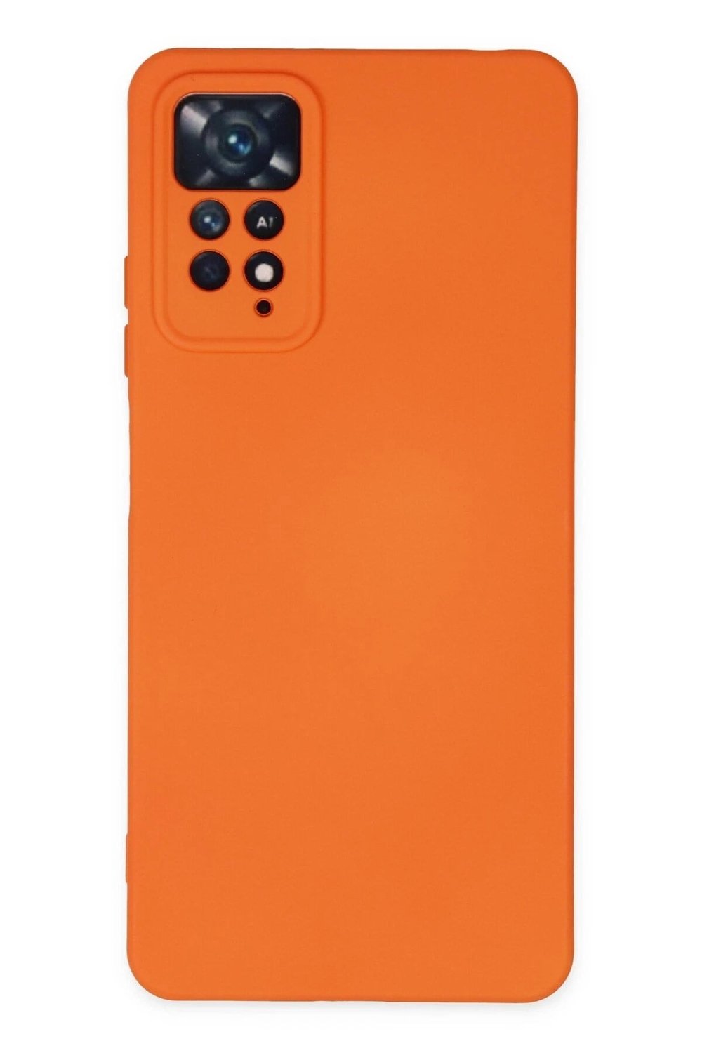 Mey İthalat®   Redmi Note 11 Pro Kılıf Nano içi Kadife Silikon - Turuncu