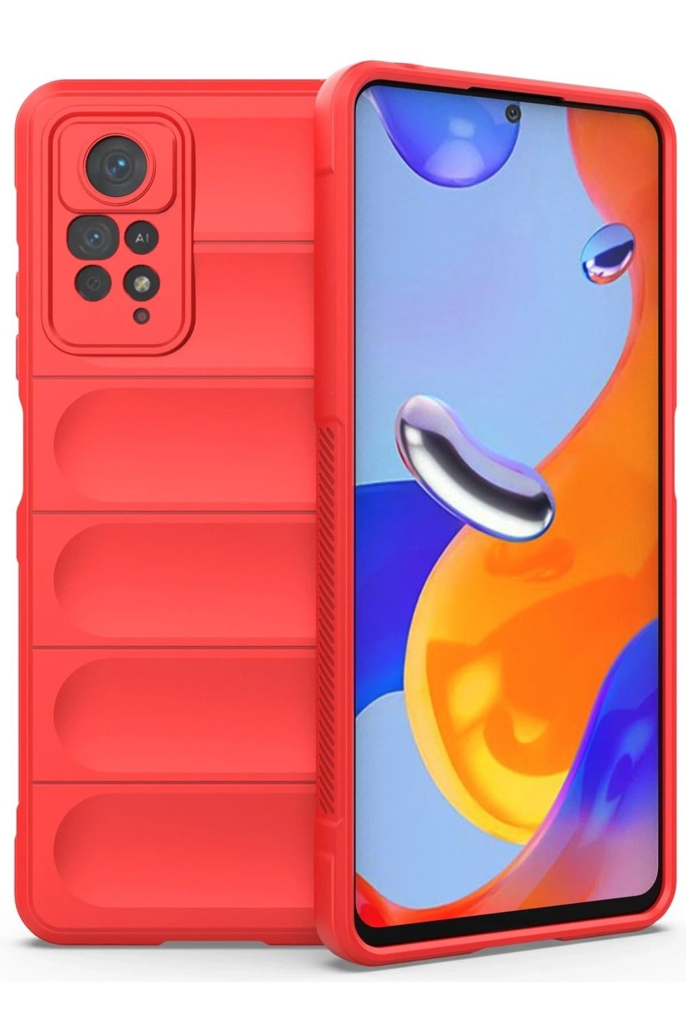 Mey İthalat®   Redmi Note 11 Pro Kılıf Optimum Silikon - Kırmızı