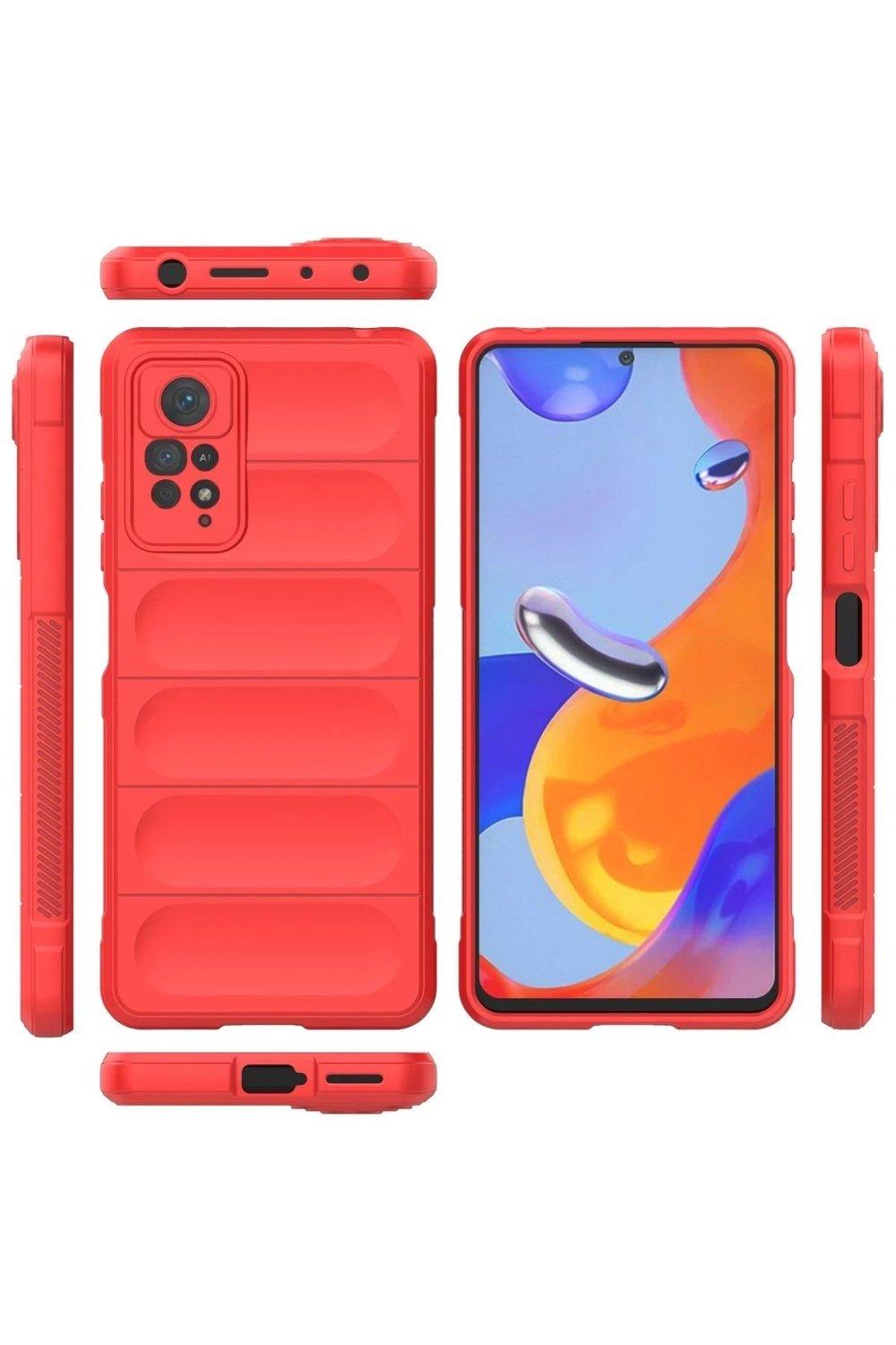 Mey İthalat®   Redmi Note 11 Pro Kılıf Optimum Silikon - Kırmızı