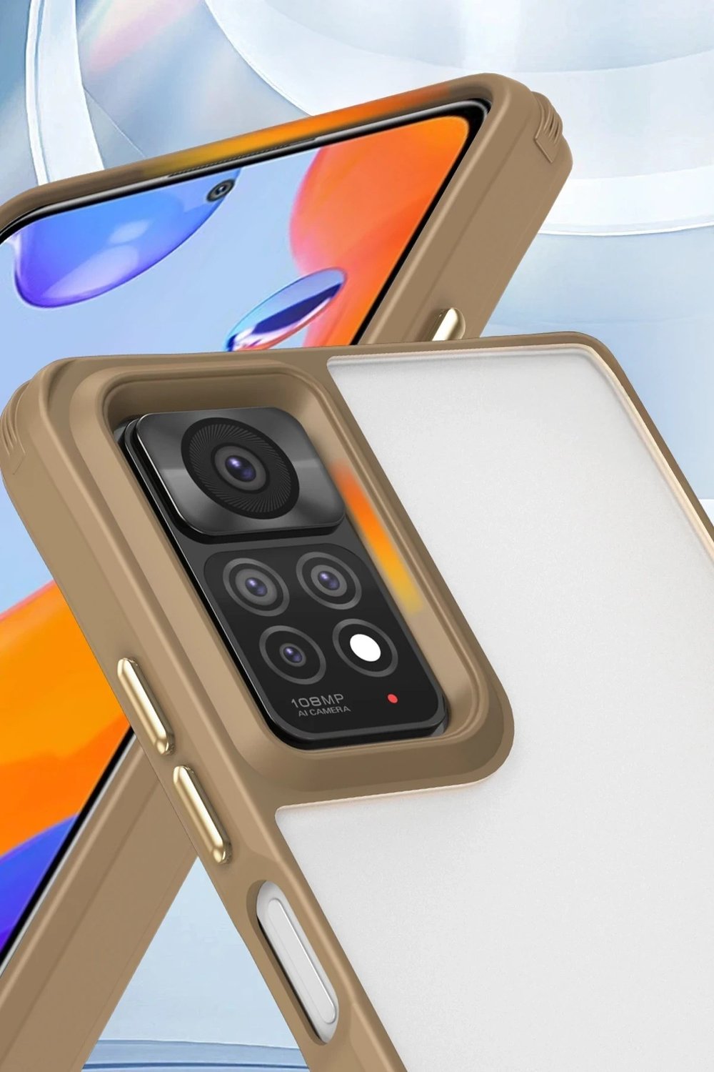 Mey İthalat®   Redmi Note 11 Pro Kılıf Penta Silikon Kılıf - Çöl Titanyum