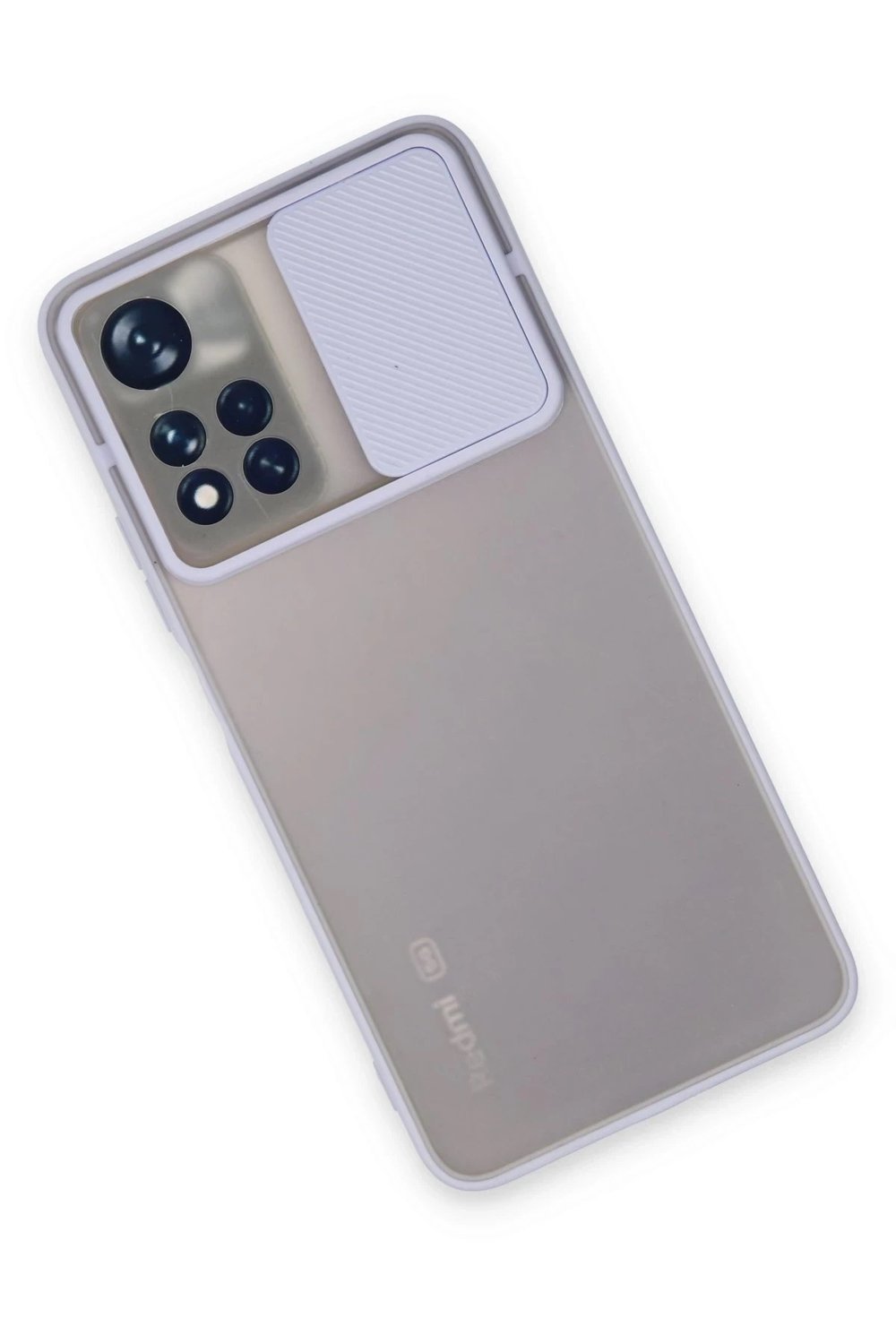 Mey İthalat®   Redmi Note 11 Pro Plus 5G Kılıf Palm Buzlu Kamera Sürgülü Silikon - Lila