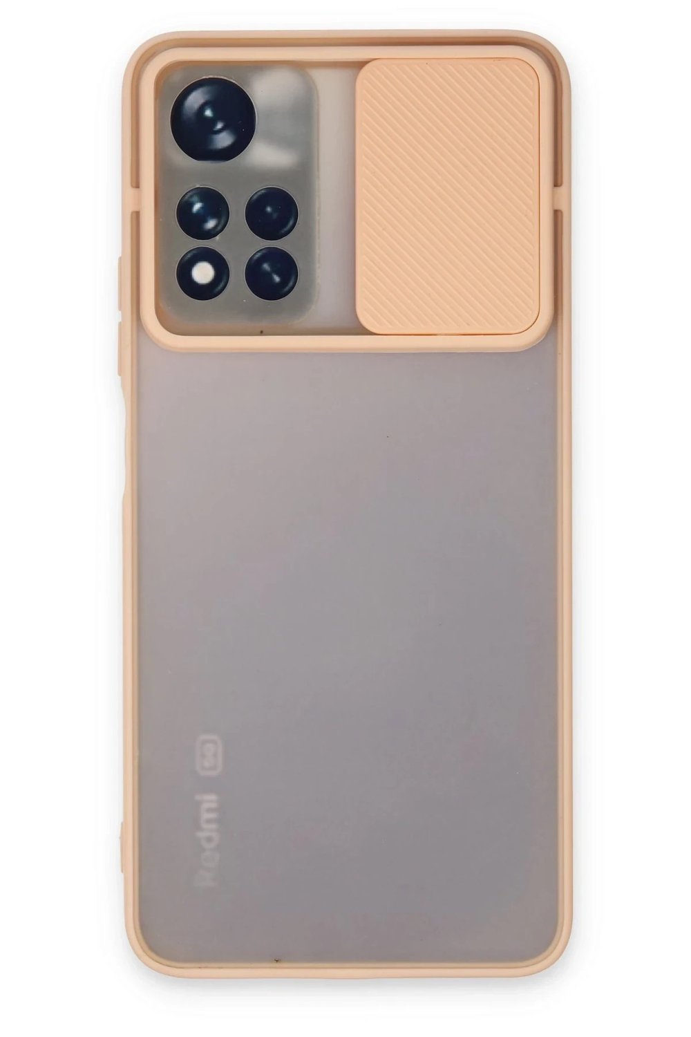 Mey İthalat®   Redmi Note 11 Pro Plus 5G Kılıf Palm Buzlu Kamera Sürgülü Silikon - Pembe