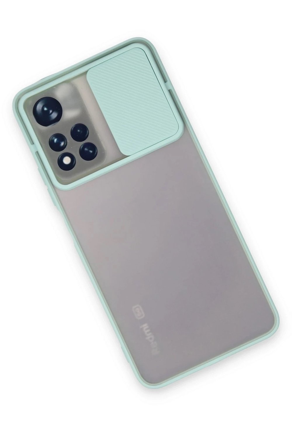 Mey İthalat®   Redmi Note 11 Pro Plus 5G Kılıf Palm Buzlu Kamera Sürgülü Silikon - Turkuaz