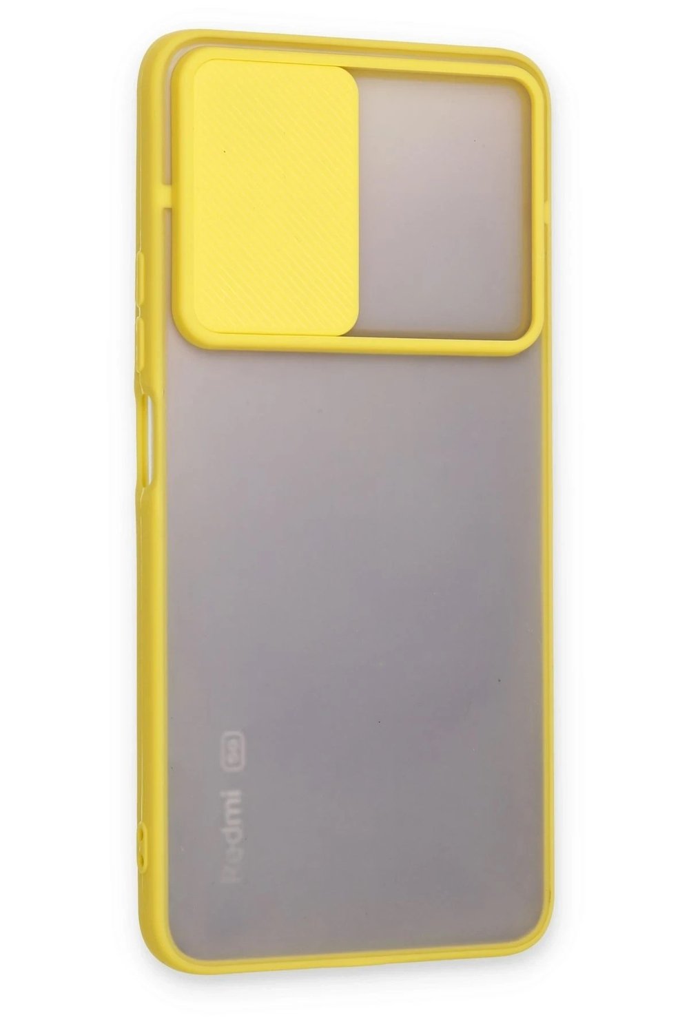 Mey İthalat®   Redmi Note 11 Pro Plus 5G Kılıf Palm Buzlu Kamera Sürgülü Silikon - Sarı