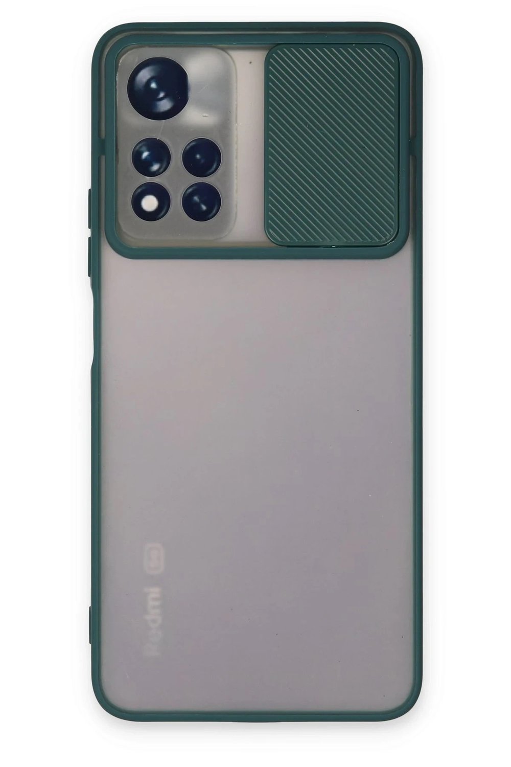 Mey İthalat®   Redmi Note 11T Kılıf Palm Buzlu Kamera Sürgülü Silikon - Yeşil