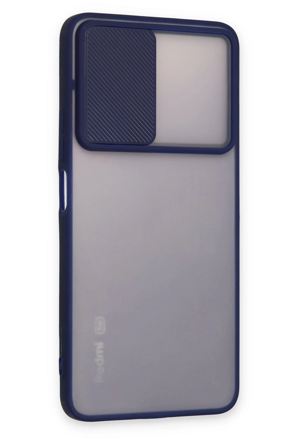 Mey İthalat®   Redmi Note 11T Kılıf Palm Buzlu Kamera Sürgülü Silikon - Lacivert