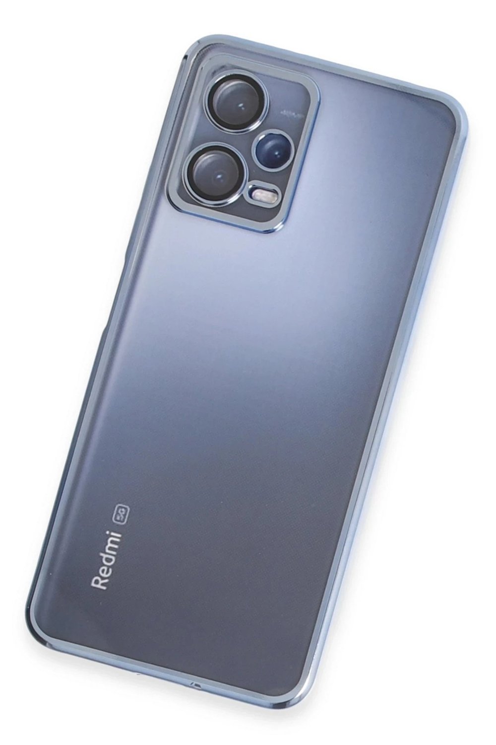Mey İthalat®   Redmi Note 12 5G Kılıf  Lensli Silikon - Açık Mavi
